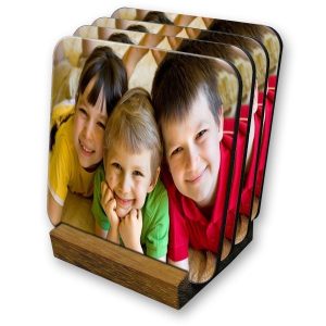 Set of 4 personalised photo coasters