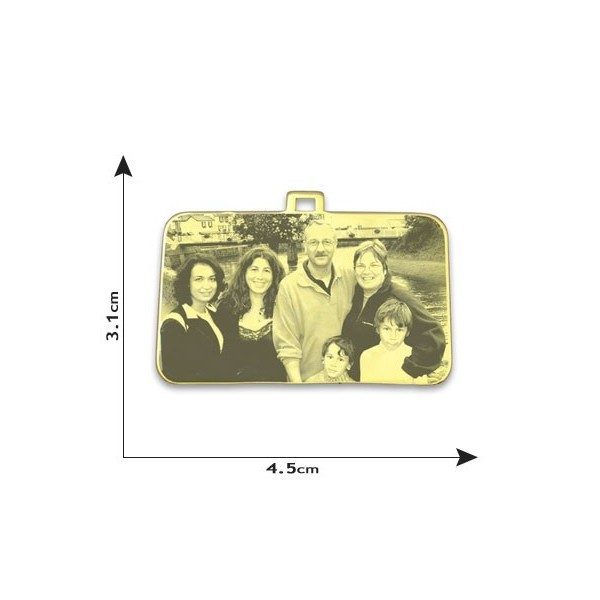 Family Rectangle Photo Pendant