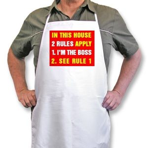 Personalised Apron "In this House 2 rules apply..."