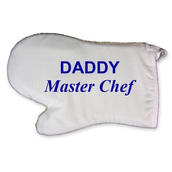 Personalised kitchen oven glove