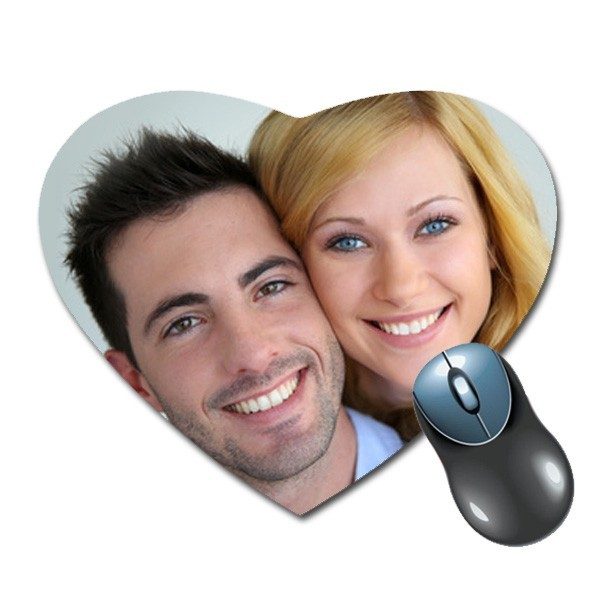 personalised Heartshaped Photo mousemat
