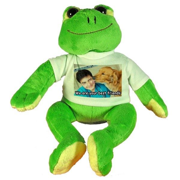 Personalised New Baby Gift - Soft Toy Frog