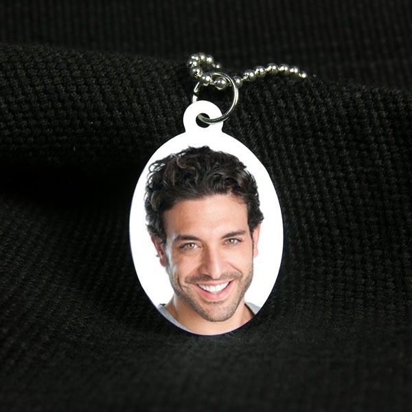 Oval shaped Photo Necklace